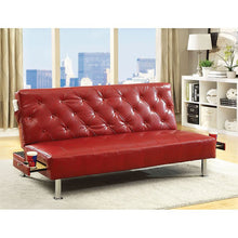 Load image into Gallery viewer, Farel Futon Sofa Red &amp; White