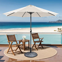 Load image into Gallery viewer, Soli 9' Outdoor Umbrella w/ Auto Tilt + 21" Round Base